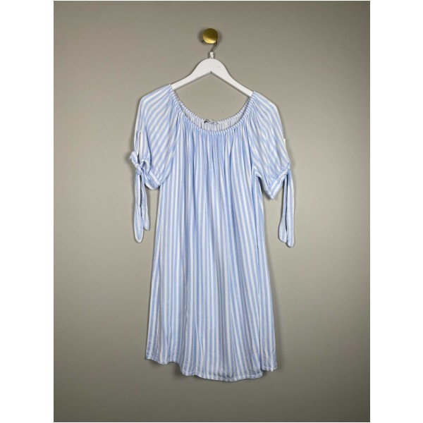 Copenhagen Luxe str. L/XL <br/> blåstribet kjole