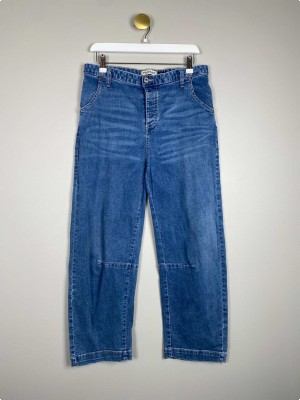 Please str. L <br/> blå jeans med brede ben