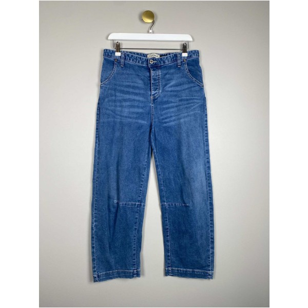 Please str. L <br/> blå jeans med brede ben