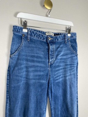 Please str. L <br/> blå jeans med brede ben