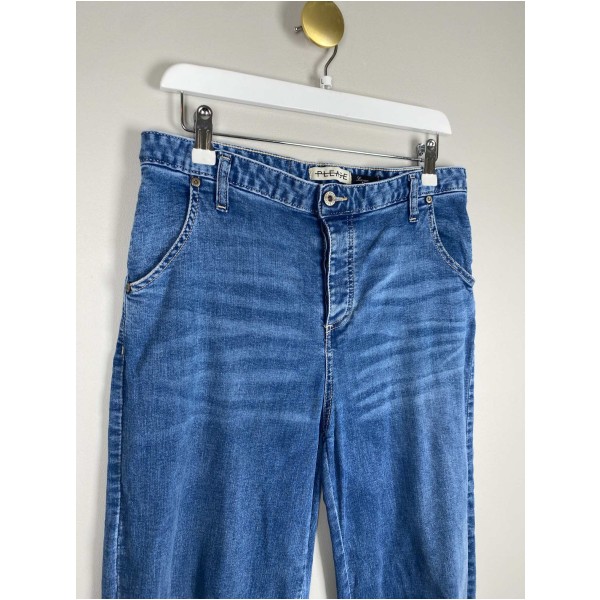 Please str. L <br/> blå jeans med brede ben - Image 2