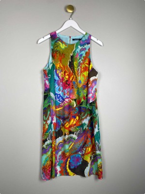 Ralph Lauren str. M <br/> farverig blomstret kjole