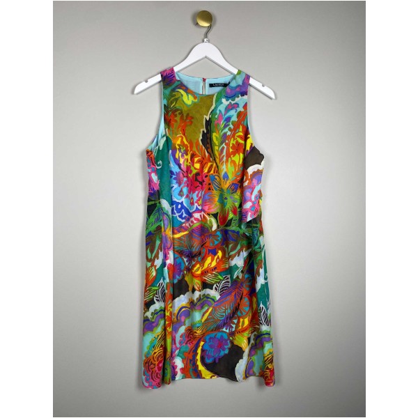 Ralph Lauren str. M <br/> farverig blomstret kjole
