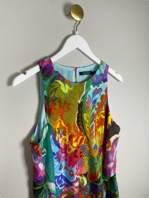Ralph Lauren str. M <br/> farverig blomstret kjole