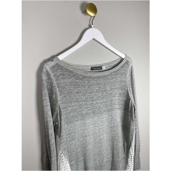 Mint Velvet str. M <br/> bluse med hulmønster bagpå - Image 2