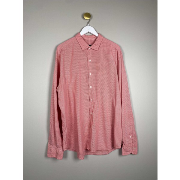 Massimo Dutti str. XXL <br/> mønstret rød skjorte