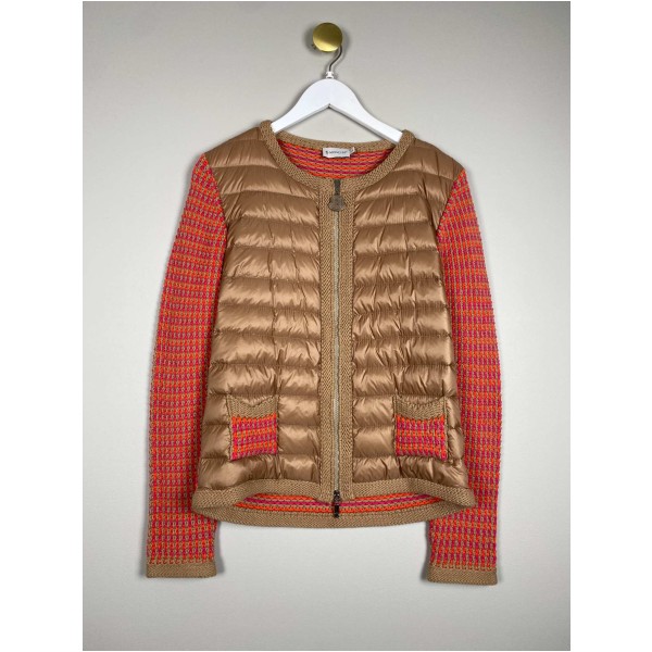 Moncler str. M <br/> jakke med strikærmer