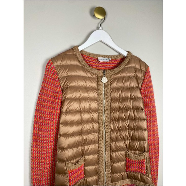 Moncler str. M <br/> jakke med strikærmer - Image 2