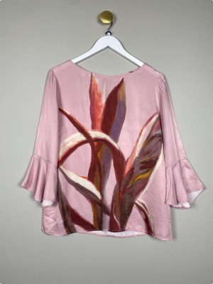 Day str. 40 <br/> pink bluse med print