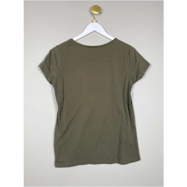 Mos Mosh str. M <br/> armygrøn t-shirt med sten - Image 3