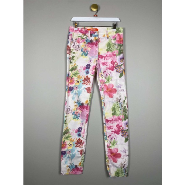 Sensational str. 38 <br/> blomstret jeans