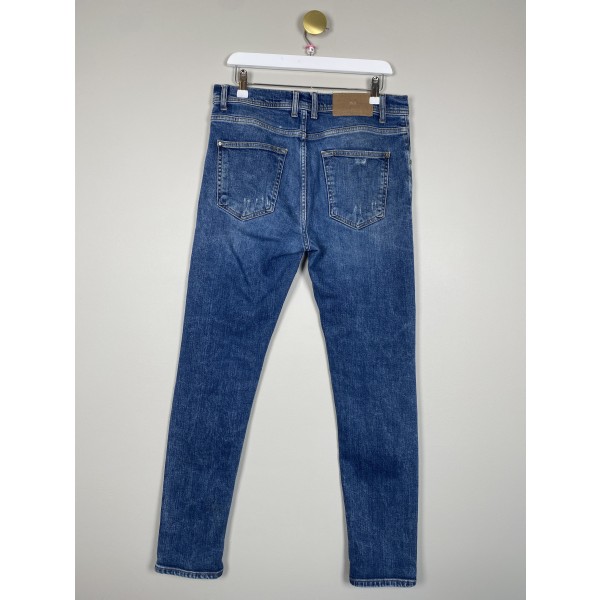Zara str. M <br/> mørkeblå jeans - Image 3
