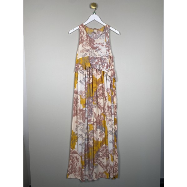 H&M str. 40 <br/> lang kjole med print