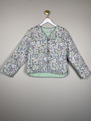 Vive studio str. M <br/> blomstret kort frakke