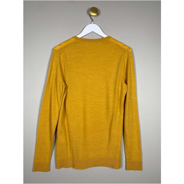 Selected Homme str. S <br/> gul trøje i merinould - Billede 3