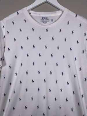 Ralph Lauren str. M <br/> hvid t-shirt med print
