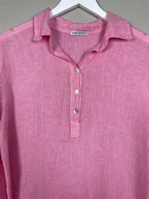 Pink tunika i hør