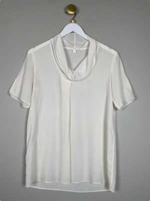COS str. 34 <br/> hvid top i silke
