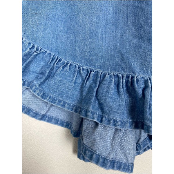 Pieces str. S <br/> blå shorts med flæser - Image 2