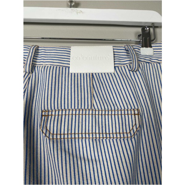 Co'Couture str. S <br/> hvide jeans med blå striber - Image 3