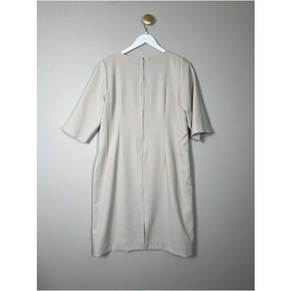 Beige kjole med trekvart ærmer str. L - Image 3