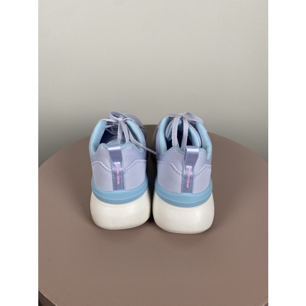 Sketchers str. 36 <br/> lys lilla sneaker med blå detaljer - Image 3