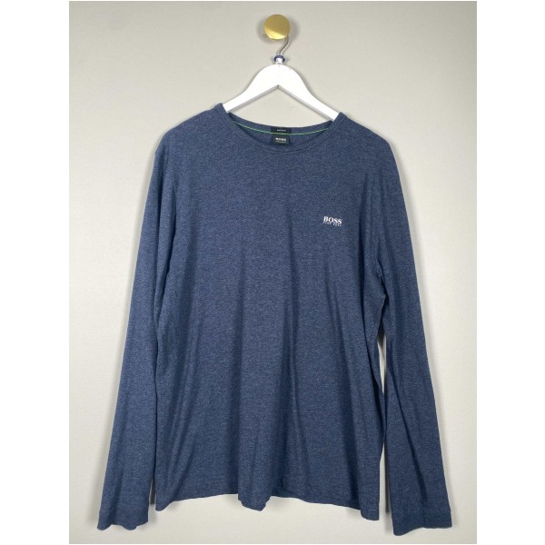 Hugo Boss str. XL <br/> regular fit blå langærmet bluse