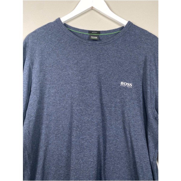 Hugo Boss str. XL <br/> regular fit blå langærmet bluse - Image 2