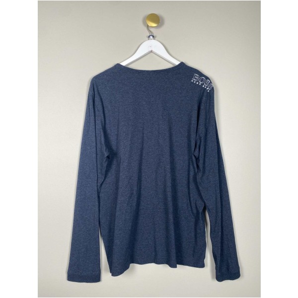 Hugo Boss str. XL <br/> regular fit blå langærmet bluse - Image 4