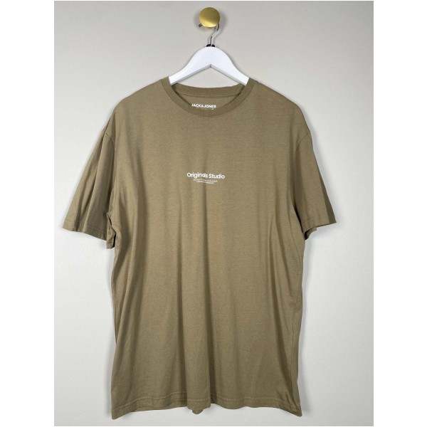 Jack & Jones str. L <br/> grøn t-shirt med logo