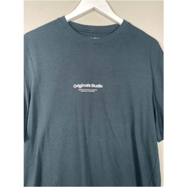 Jack & Jones str. M <br/> blå t-shirt med logo - Image 2