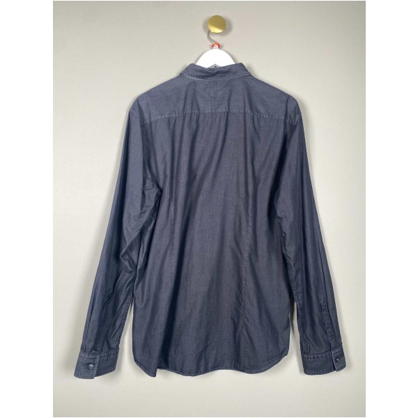 Hugo Boss str. XL <br/> slimfit mørk grå langærmet skjorte - Image 3