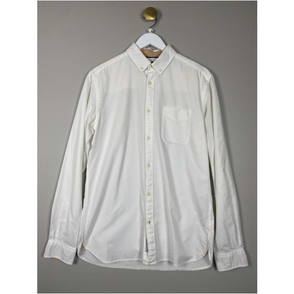 Jack & Jones str. M <br/> premium langærmet hvid skjorte