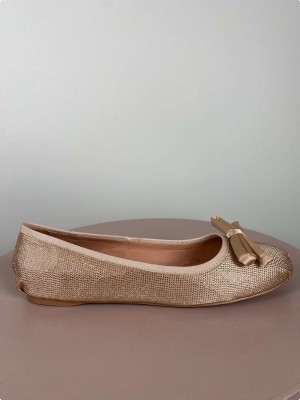 BiBi Lou str. 40 <br/> rosa ballerinaer med sten og sløjfe
