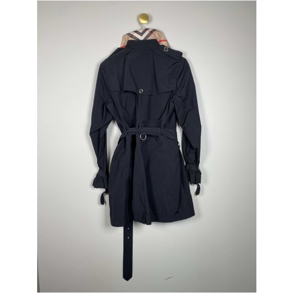 Burberry brit coated sort trenchcoat str. M - Billede 4