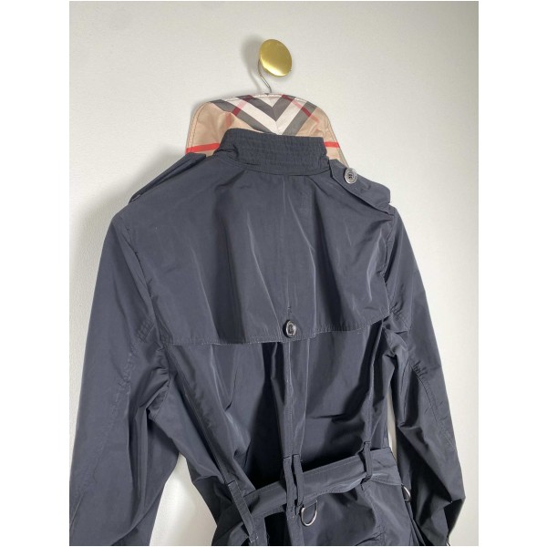 Burberry brit coated sort trenchcoat str. M - Billede 5