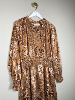 Co'Couture str. S <br/> kjole i leopardprint