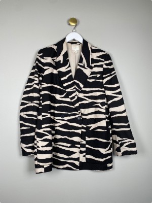 H&M str. S <br/> blazer med zebraprint