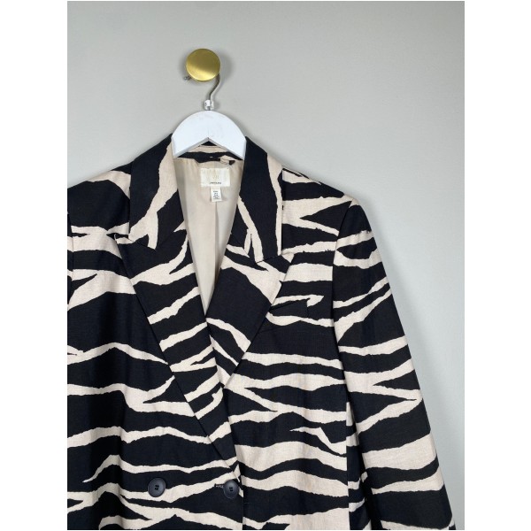 H&M str. S <br/> blazer med zebraprint - Image 2