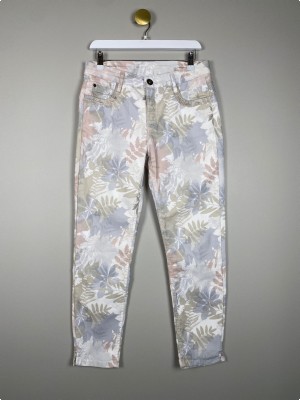 2-Biz str. 38 <br/> lyse jeans med mønster og stretch