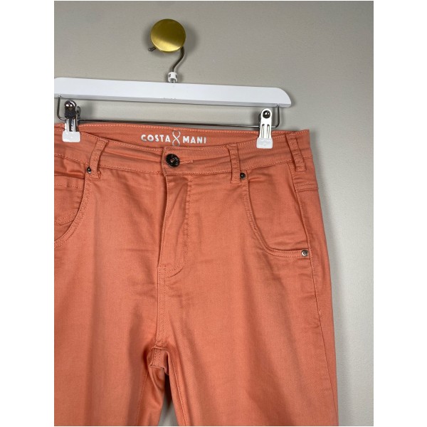 CostaMani str. M <br/> jeans med stretch, fersken - Image 2