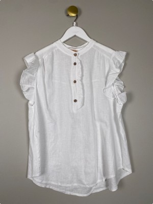 Marta str. S/M <br/> hvid top