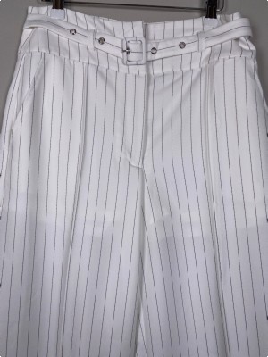 Co´Couture str. S <br/> råhvide bukser med tynde striber