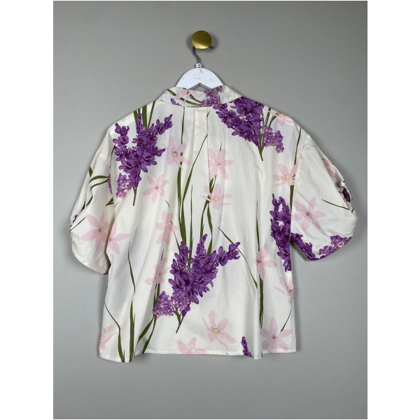 Selected str. 38 <br/> lys skjorte med blomster - Image 3