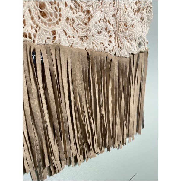 Rino & Pelle <br/> blonde sjal med frynser - Billede 2