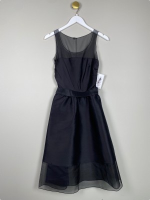 Karl Lagerfeld for H&M str. 34 <br/> sort kjole med bælte
