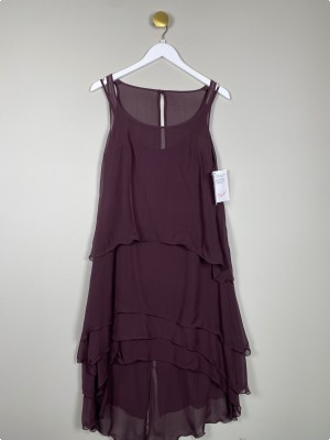 Karl Lagerfeld for H&M str. 34 <br/> bordeaux-farvet kjole