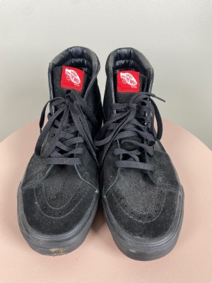 Vans str. 45 <br/> høj sneakers, sort