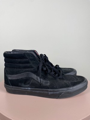 Vans str. 45 <br/> høj sneakers, sort