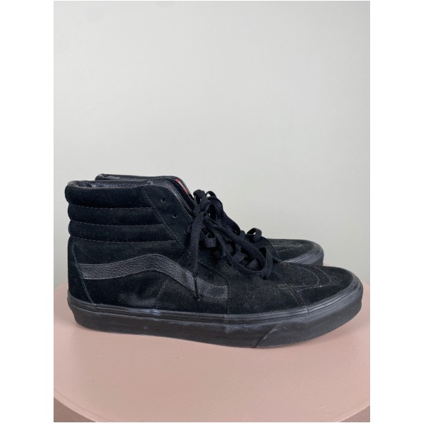 Vans str. 45 <br/> høj sneakers, sort